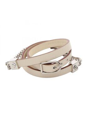 Hermes Bracelet Gourmet Esketre Triple Tour Stainless Steel Leather